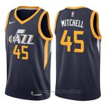 Maglia Utah Jazz Donovan Mitchell NO 45 Icon 2017-18 Blu