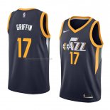 Maglia Utah Jazz Eric Griffin NO 17 Icon 2018 Blu