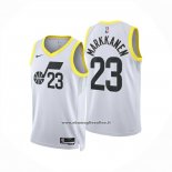 Maglia Utah Jazz Lauri Markkanen No 23 Association 2024-25 Bianco