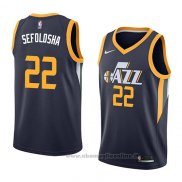 Maglia Utah Jazz Thabo Sefolosha NO 22 Icon 2018 Blu
