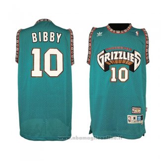 Maglia Vancouver Grizzlies Mike Bibby NO 10 Historic Throwback Verde