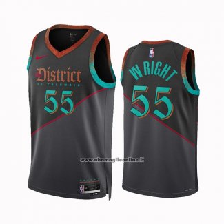 Maglia Washington Wizards Delon Wright #55 Citta 2023-24 Nero