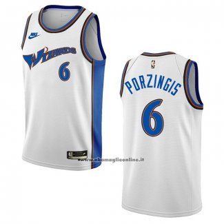 Maglia Washington Wizards Kristaps Porzingis #6 Classic 2022-23 Bianco