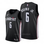 Maglia Washington Wizards Troy Brown Jr. NO 6 Citta Edition Nero