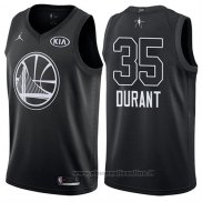 Maglia All Star 2018 Golden State Warriors Kevin Durant NO 35 Nero