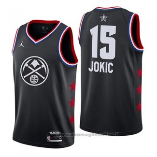 Maglia All Star 2019 Denver Nuggets Nikola Jokic NO 15 Nero