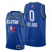 Maglia All Star 2020 Portland Trail Blazers Damian Lillard NO 0 Blu