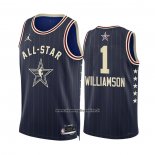 Maglia All Star 2024 New Orleans Pelicans Zion Williamson #1 Blu