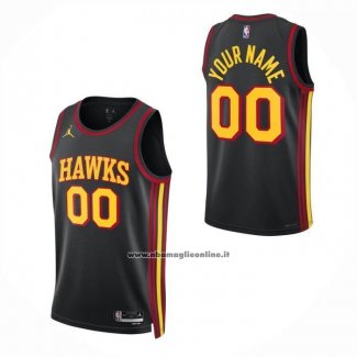 Maglia Atlanta Hawks Personalizzate Statement 2026-27 Nero