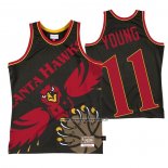 Maglia Atlanta Hawks Trae Young #11 Mitchell & Ness Big Face Nero