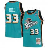 Maglia Bambino Detroit Pistons Grant Hill #33 Mitchell & Ness 1998-99 Hardwood Classics Verde