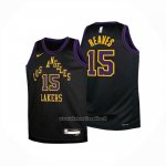 Maglia Bambino Los Angeles Lakers Austin Reaves No 15 Citta 2025-26 Nero
