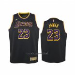 Maglia Bambino Los Angeles Lakers LeBron James #23 Earned 2021-22 Nero