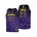 Maglia Bambino Los Angeles Lakers Luka Doncic No 77 Citta 2024-25 Viola