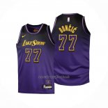 Maglia Bambino Los Angeles Lakers Luka Doncic No 77 Citta 2024-25 Viola