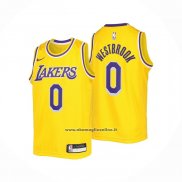 Maglia Bambino Los Angeles Lakers Russell Westbrook #0 Icon 2022-23 Giallo