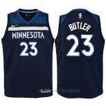 Maglia Bambino Minnesota Timberwolves Jimmy Butler NO 23 2017-18 Blu
