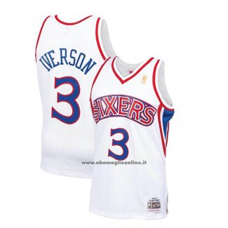 Maglia Bambino Philadelphia 76ers Allen Iverson #3 Mitchell & Ness 1996-97 Bianco