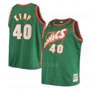 Maglia Bambino Seattle Supersonics Shawn Kemp #40 Historic Throwback Verde