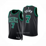 Maglia Boston Celtics Jaylen Brown No 7 Statement 2023-25 Nero