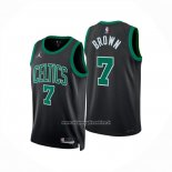 Maglia Boston Celtics Jaylen Brown No 7 Statement 2023-25 Nero