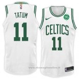 Maglia Boston Celtics Jayson Tatum NO 11 Association 2018 Bianco