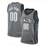 Maglia Brooklyn Nets Personalizzate Statement Grigio