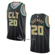 Maglia Charlotte Hornets Gordon Hayward #20 Citta 2022-23 Nero