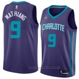 Maglia Charlotte Hornets Mangok Mathiang NO 9 Statemen 2018 Violat