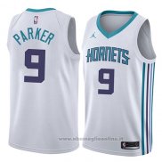 Maglia Charlotte Hornets Tony Parker NO 9 Association 2018 Bianco