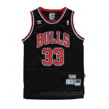 Maglia Chicago Bulls Scottie Pippen NO 33 Throwback Nero