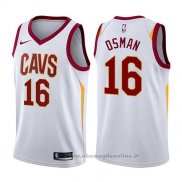 Maglia Cleveland Cavaliers Cedi Osman NO 16 Association 2017-18 Bianco