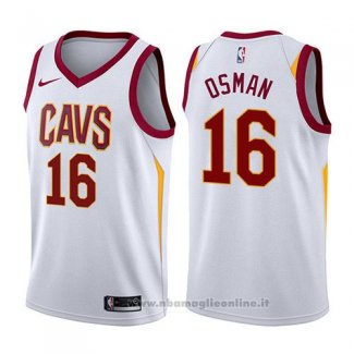 Maglia Cleveland Cavaliers Cedi Osman NO 16 Association 2017-18 Bianco