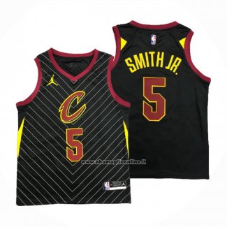 Maglia Cleveland Cavaliers Dennis Smith Jr. #5 Statement 2020-21 Nero