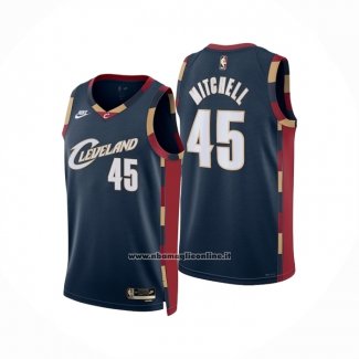 Maglia Cleveland Cavaliers Donovan Mitchell No 45 Classic 2025-26 Blu