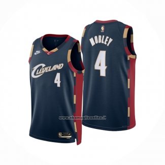 Maglia Cleveland Cavaliers Evan Mobley No 4 Classic 2025-26 Blu