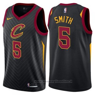 Maglia Cleveland Cavaliers J.r. Smith NO 5 Statement 2017-18 Nero