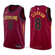 Maglia Cleveland Cavaliers Jordan Clarkson NO 8 Icon 2017-18 Rosso