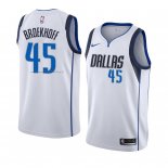 Maglia Dallas Mavericks Ryan Broekhoff NO 45 Association 2018-19 Bianco