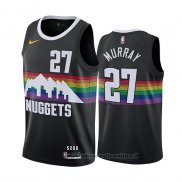 Maglia Denver Nuggets Jamal Murray NO 27 Citta 2019-20 Nero