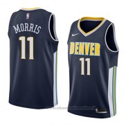 Maglia Denver Nuggets Monte Morris NO 11 Icon 2018 Blu