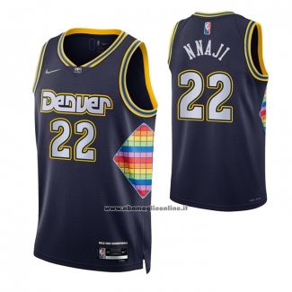 Maglia Denver Nuggets Zeke Nnaji #22 Citta 2021-22 Blu