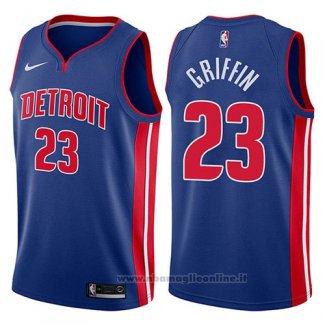 Maglia Detroit Pistons Blake Griffin NO 23 Icon 2017-18 Blu