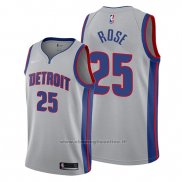 Maglia Detroit Pistons Derrick Rose NO 25 Statement Grigio