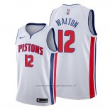 Maglia Detroit Pistons Derrick Walton NO 12 Association 2019-20 Bianco