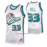 Maglia Detroit Pistons Grant Hill #33 Mitchell & Ness 1998-99 Bianco