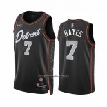 Maglia Detroit Pistons Killian Hayes #7 Citta 2023-24 Nero