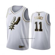 Maglia Golden Edition San Antonio Spurs Bryn Forbes #11 Bianco