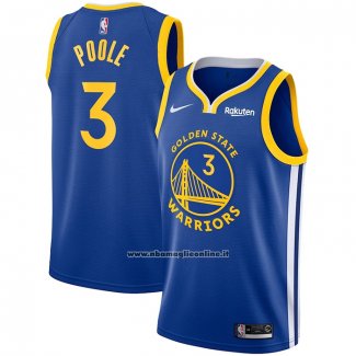 Maglia Golden State Warriors Jordan Poole #3 Icon Blu