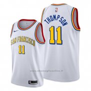 Maglia Golden State Warriors Klay Thompson NO 11 Classic Edition Bianco